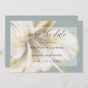 Reserva La Fecha Color de la flor tropical amarillo pálido e marfil