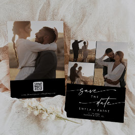 Reserva La Fecha COLOR DE Moda Boho EDITABLE Código QR multifoto