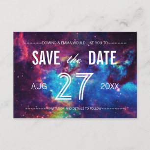 Reserva La Fecha Colorida foto de Galaxy Save the Date