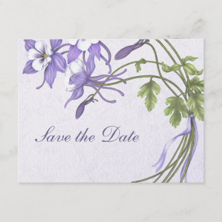 Reserva La Fecha Columbine Bouquet Save the Date