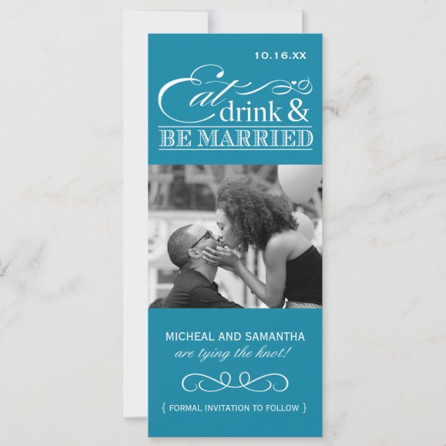 Reserva La Fecha Comer, beber y casarse - Foto Guardar la fecha (Anverso)