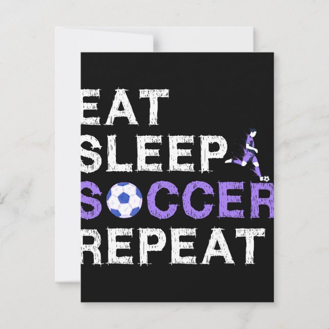 Reserva La Fecha Comer+Dormir+fútbol+Repetir (Anverso)