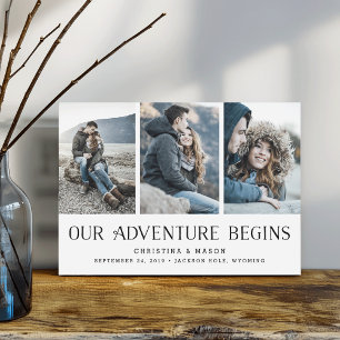 Reserva La Fecha Comienza nuestra aventura Tres Bodas fotográfico
