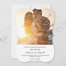 Reserva La Fecha ¿Cómo Me Encanta La Poesía Romántica Vintage Scrip