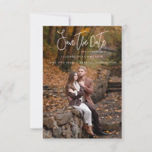 Reserva La Fecha Compromiso fotográfico del Boda de caligrafía capr