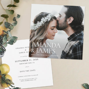 Reserva La Fecha Compromiso simple elegante y moderno con Bodas de 
