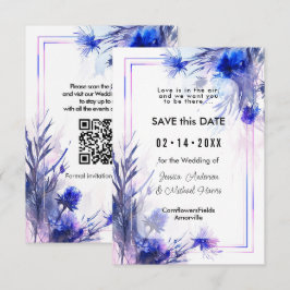 Reserva La Fecha Con código QR 💙 Cornflower Reverige