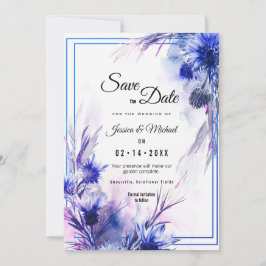 Reserva La Fecha Con foto, azul 💙 Cornflower Reverie