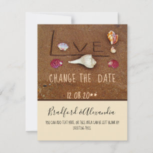 Reserva La Fecha Conchas de bodas personalizadas en la playa y amor