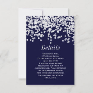 Reserva La Fecha Confetti elegante Cualquier color de la marina azu