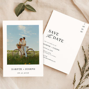 Reserva La Fecha Contemporáneo Elegante Foto de Boda Save The Date