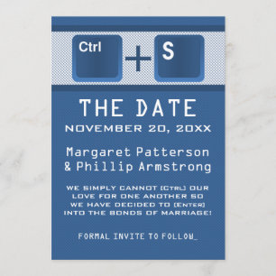 Reserva La Fecha Control de clave de equipo Guardar la fecha, azul