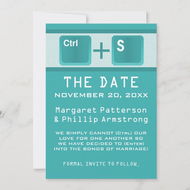 Reserva La Fecha Control de clave de equipo Guardar la fecha, Verde (Anverso)