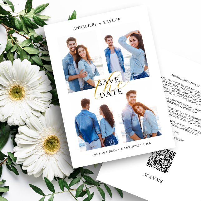 Reserva La Fecha Cool Chic Romantic 4 Multi Photos Wedding Trendy  (Subido por el creador)