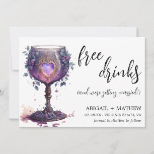 Reserva La Fecha Copa divertida caprichosa romántica Foto Boda