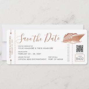 Reserva La Fecha Copper Guardar la fecha para el Boda de crucero