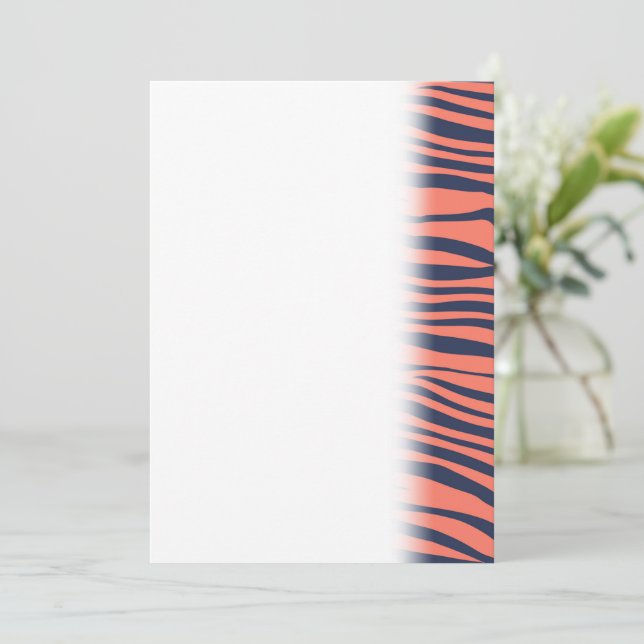 Reserva La Fecha Coral Glamorous Tiger Stripes Animal Print (Anverso de pie)