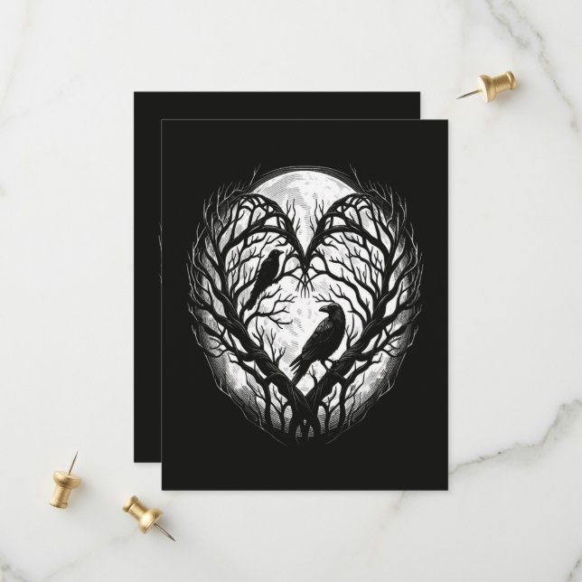 Reserva La Fecha Corazón Árbol Cuervo Cuervo  (Anverso/Reverso In Situ)