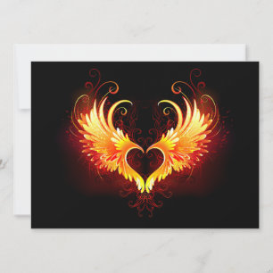 Reserva La Fecha Corazón de Fuego Ángel con Alas