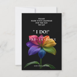Reserva La Fecha 🌈 Corazones de Boda en Flor