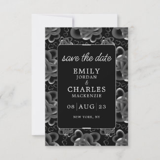 Reserva La Fecha Corazones de sobra Boda elegante