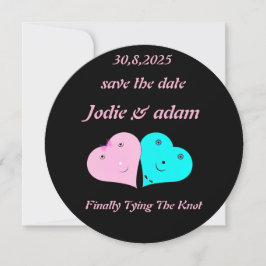 Reserva La Fecha corazones divertidos de mr y mrs