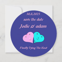 Reserva La Fecha corazones divertidos de mr y mrs