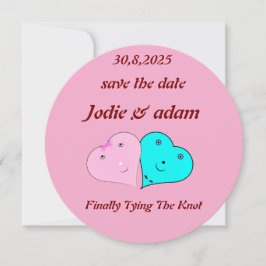 Reserva La Fecha corazones divertidos de mr y mrs