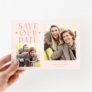 Reserva La Fecha Corazones Lindos 2-Foto Boda Melocotón