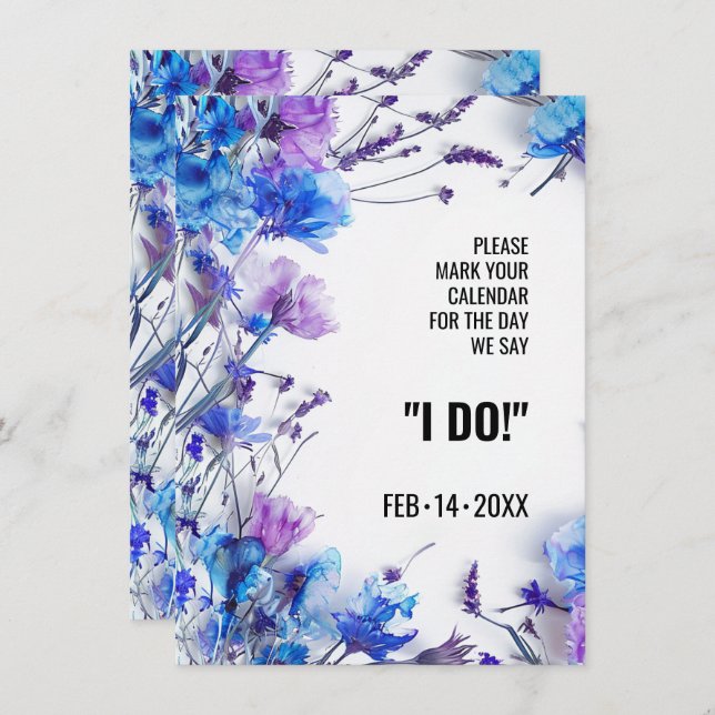 Reserva La Fecha 💍 Cornflowers y Lavender Elegance