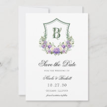 Corona Floral Blanca Morada para Boda 