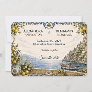 Reserva La Fecha Costa de Amalfi   Boda de azulejos italianos medit