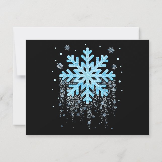 Reserva La Fecha Costume de copo de nieve Navidades de invierno coi (Anverso)