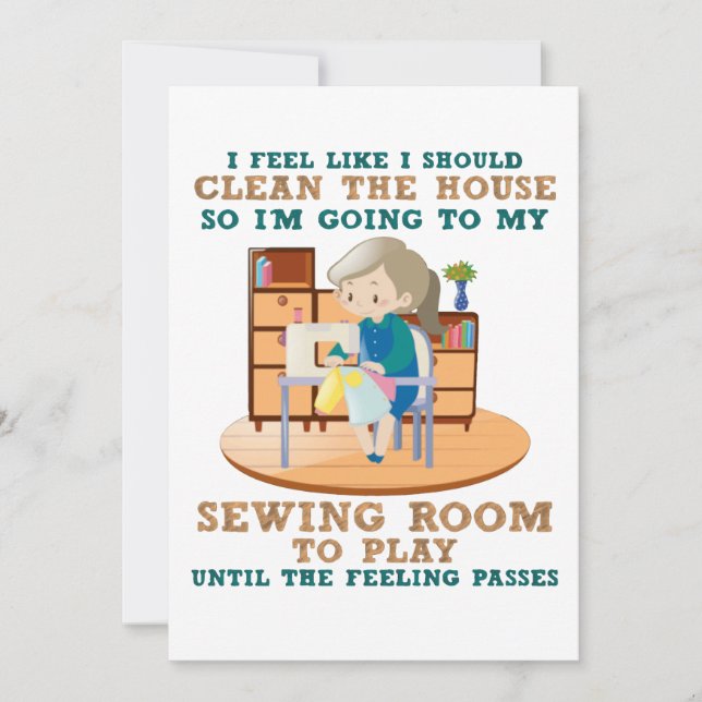 Reserva La Fecha Costura | Siento Que Debería Limpiar La Casa (Anverso)