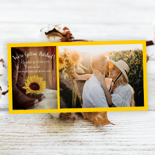 Reserva La Fecha Country Sunflower Ranch Wedding Save the Date