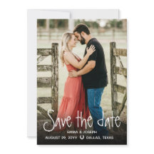 Country Western Photo Wedding Save the Date