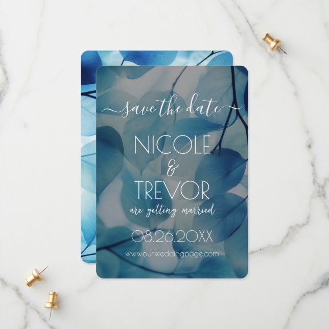 Reserva La Fecha Crea tu propia - Hojas de rayos X azules (Anverso/Reverso In Situ)