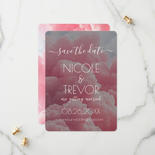 Reserva La Fecha Crea tu propia nube rosa (Anverso/Reverso In Situ)