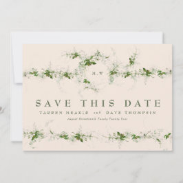 Reserva La Fecha Cream Eucalyptus Wreath Monograma Boda Foto