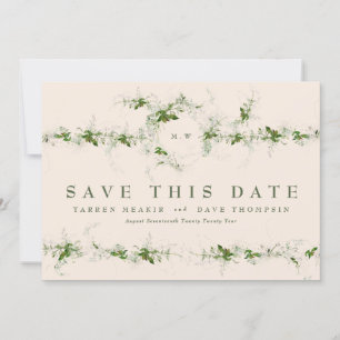 Reserva La Fecha Cream Eucalyptus Wreath Monograma Boda Foto