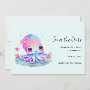 Reserva La Fecha Creatura marina de Octopus Cute