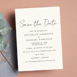 Reserva La Fecha Crema fotográfica de guión de moda<br><div class="desc">La crema de luz de moda permite guardar la invitación de boda de fecha con "Save the Date" en un guión moderno mínimo y guardar los detalles de fecha en una tipografía simple. En el reverso aparece la foto con los nombres y la fecha de boda.</div>