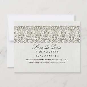 Reserva La Fecha Cremallera Vintage Damask Boda Guardar La Fecha