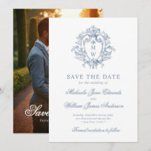 Crest Monograma Vintage Regencia y Boda de Fotos
