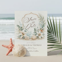 Cresta de Boda Tropical Boho Playa