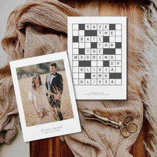 Reserva La Fecha Crossword puzzle wedding save the date