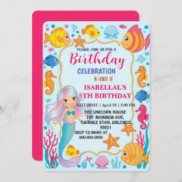 Reserva La Fecha Cuadros arcoiris mermaid octopus estrella pa cumpl