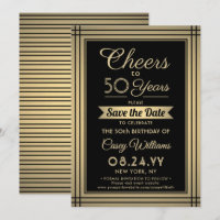 CUALQUIER Alegre Elegante Clásico Negro y Oro