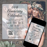 Reserva La Fecha CUALQUIER Fiesta Aniversario 2 Foto y superposició<br><div class="desc">Anuncie la alegre noticia de su próximo aniversario con un único superpuesto de fotos personalizados, guarde las invitaciones de fecha. Las 2 imágenes, el escaneado código QR y toda la redacción de esta plantilla de invitación son fáciles de personalizar para cualquier año de aniversario de boda. (IMAGEN PLACEMENT TIP: Una...</div>