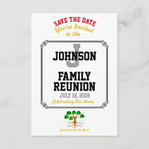 Reserva La Fecha Cualquier nombre y fecha de reunión de la familia 